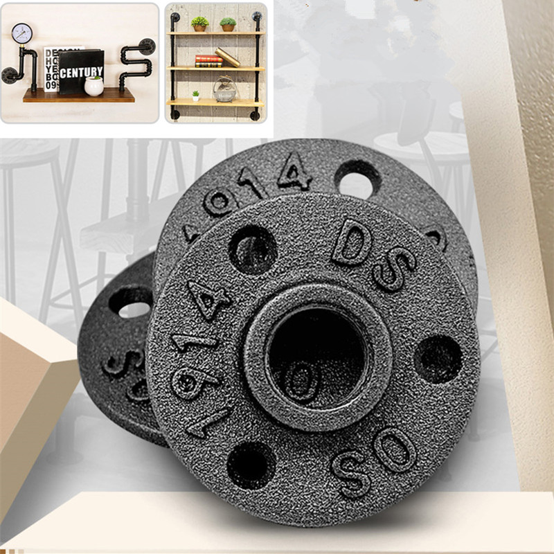 10pcs Iron Pipe Fittings Wall Mount Floor Antique DN15 Flange Piece Hardware Tool cast iron flanges gietijzeren buisleidingen