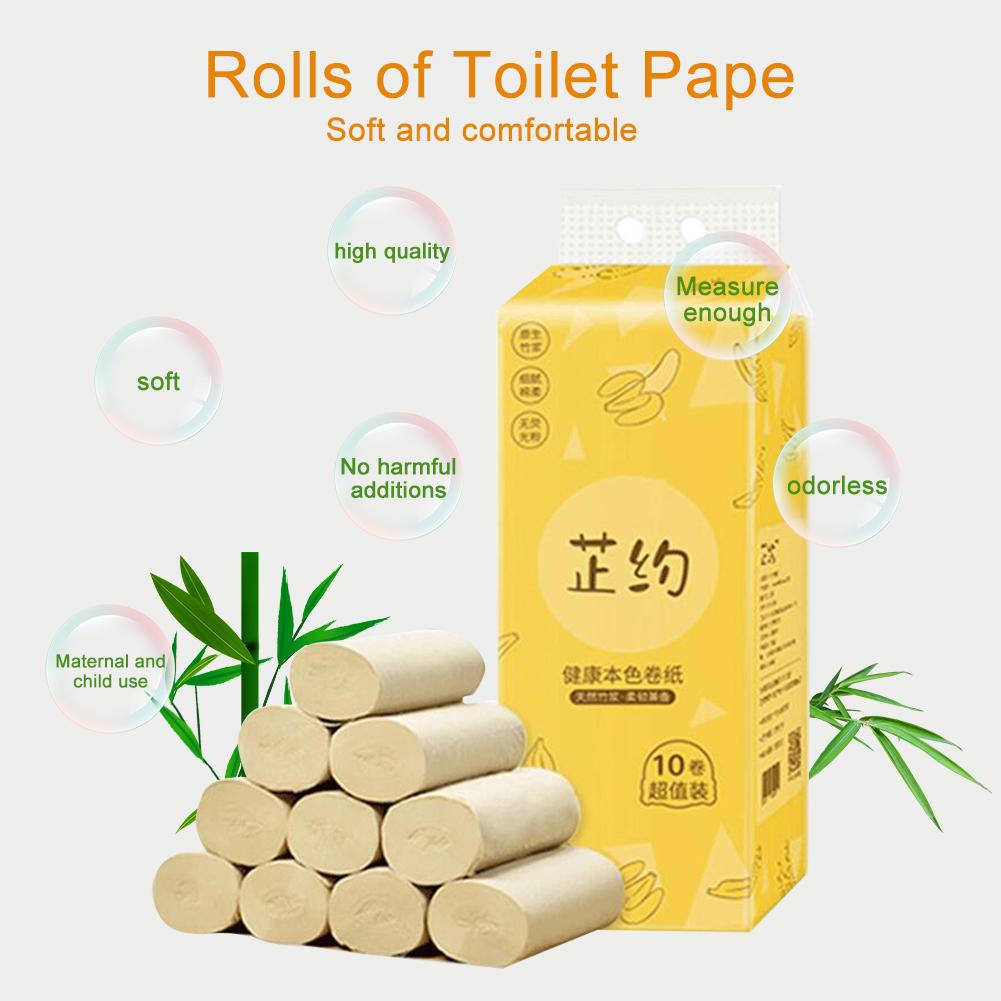 Huishoudelijke Toiletpapier 3-Ply Bamboe Pulp Papierrol Voor Thuis Keuken Badkamer Kantoor En Meer