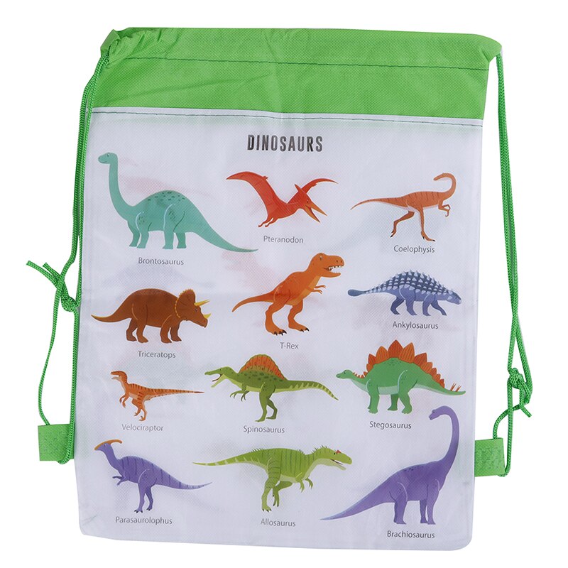 Tegneserie dinosaur trekkvesker barn snor ryggsekk baby klær klær barn arrangør pose vaskepose: 1