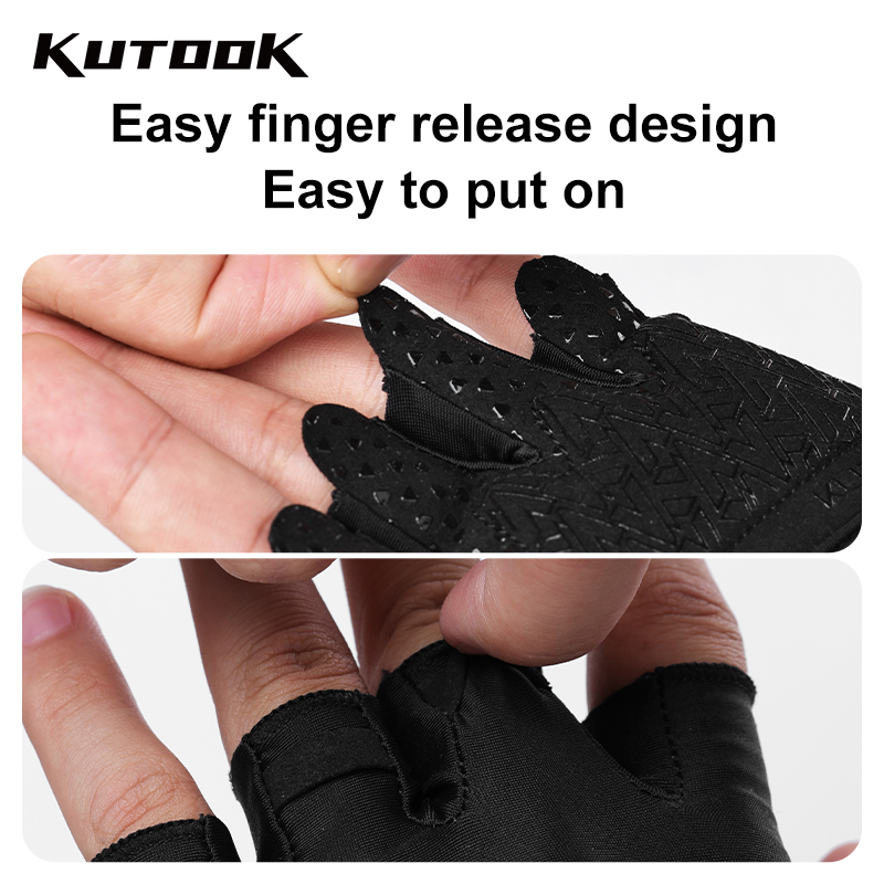 KUTOOK Fitnessstudio Fitness Halbfinger-Handschuhe für Herren und Damen, für Crossfit, Trainingshandschuh, Energie-Gewichtheben, Bodybuilding, Handschutz