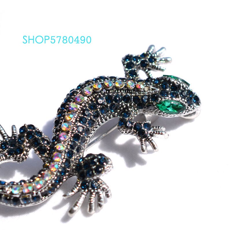 Individuelle Rhistone Haus eidechse Brosche Frauen Metall Brosche Modeschmuck Brust Stift Bekleidung Damen Zubehör Rhodium Farbe