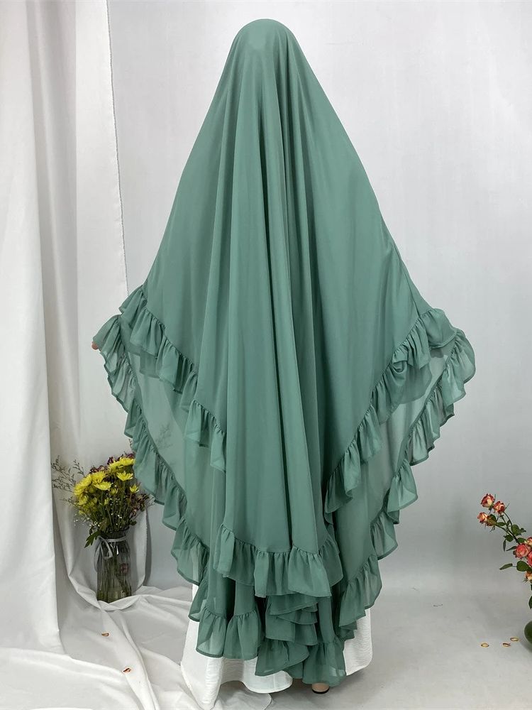 Ramadan solid khimar abaya dubai niqab turkiet arabisk muslim turban hijab islam bönekläder för kvinnor djellaba musulmans femme