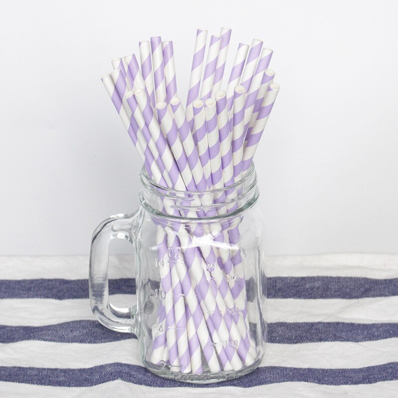 25 Stuks Gestreepte Papier Rietjes Voor Baby Shower Wedding Party Kids Verjaardagsfeestje Decoratie Benodigdheden Papier Rietjes: 13