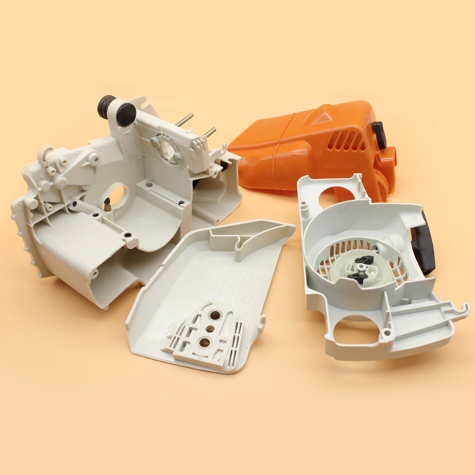 Kampikammion kotelon kytkimen kannen takaisinkäynnistinsarja stihlille  ms180 ms170 018 017 ms 180 170 bensiinimoottorisahan muoviset varaosat