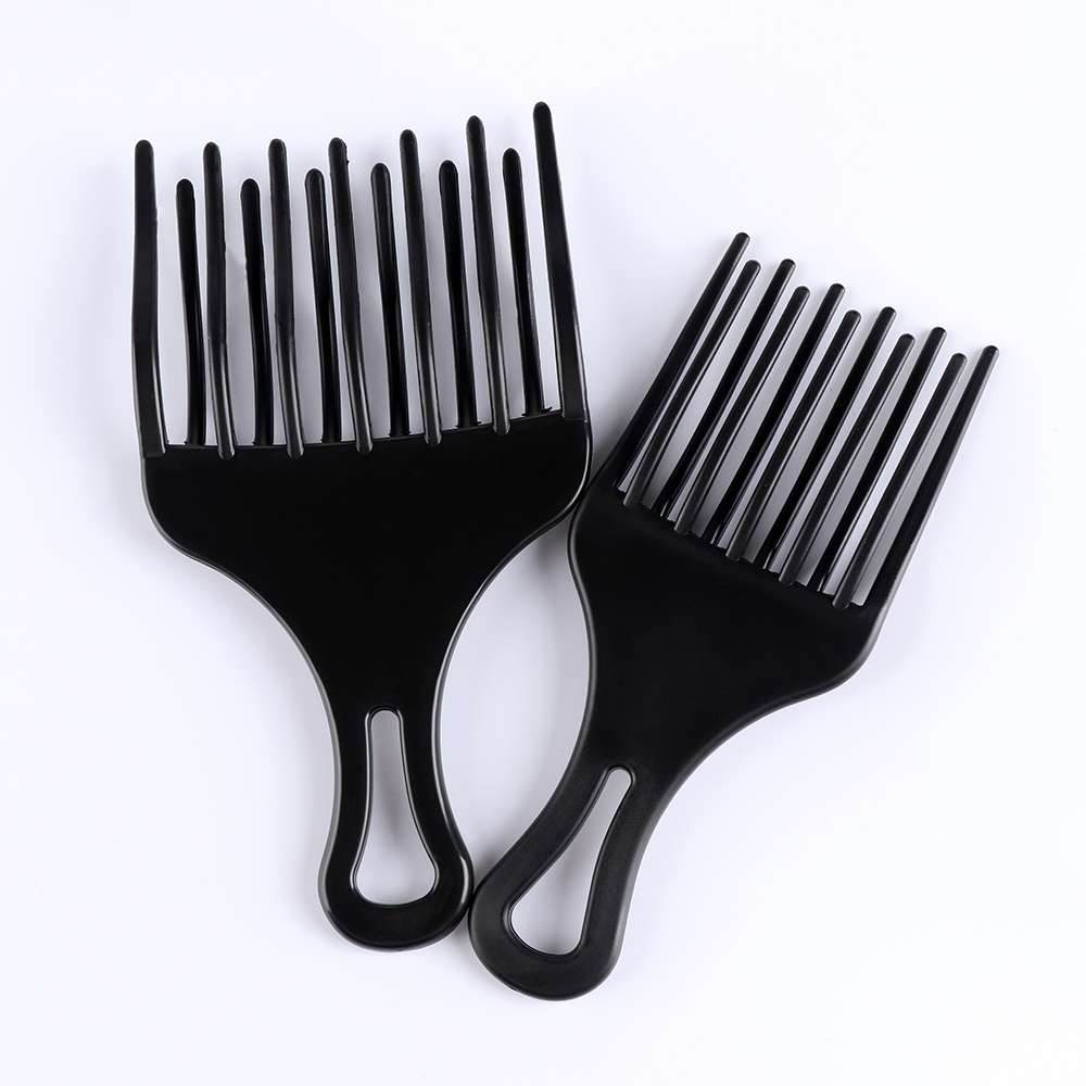 1pc afro hår indsæt vælg stor kam tand kam hår gaffel plast krøllet hår børste høj &amp; lavt gear værktøj til hårstyling