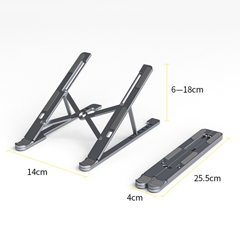Bærbar bærbar stativ mobiltelefonstativ bokhylle justerbar stasjonær notisbokholderholder til 14-17.3 tommer pc bærbar pc
