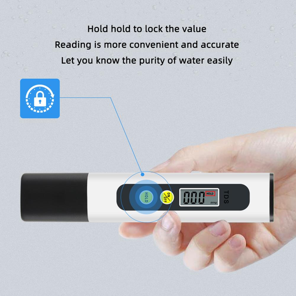 TDS-M2 Portable Digital Water Analyzer Purity Tester Pen Hydroponics TDS Meter Electric Waterproof Lab Detection Measuring Tool