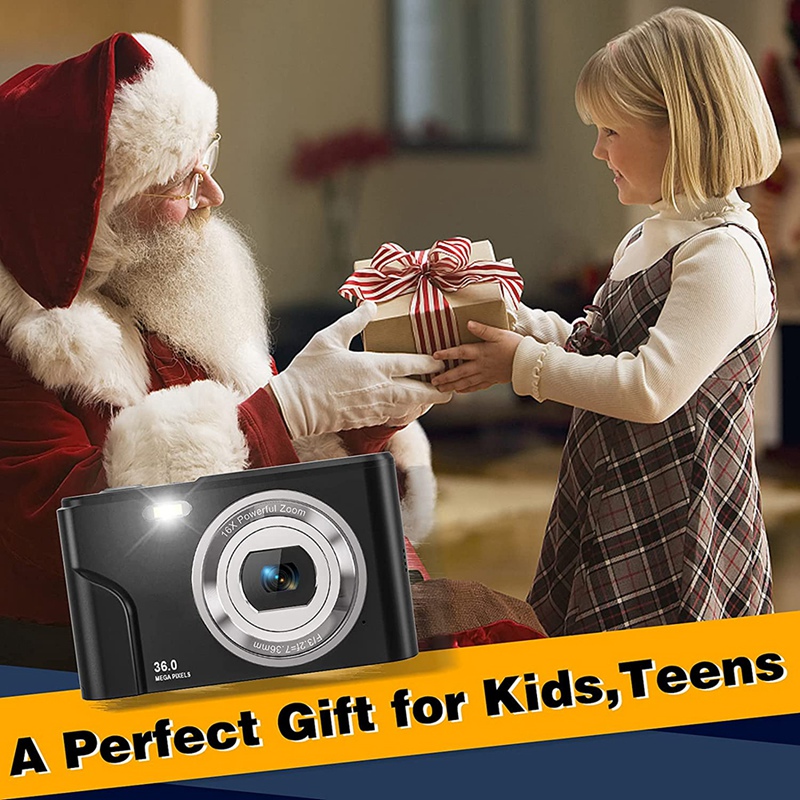 Digital Camera 36 Mega Pixels Camera 1080P Vlogging Camera Portable Camera With 16X Digital Zoom For Kids