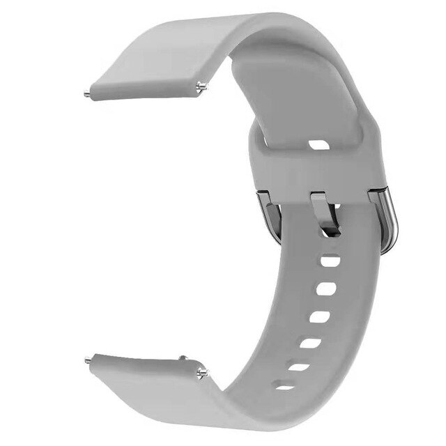 Urremme 20mm til samsung galaxy watch active 2 silikone sport armbånd urremme til samsung active 2 urremme 1:1: Sølv 2