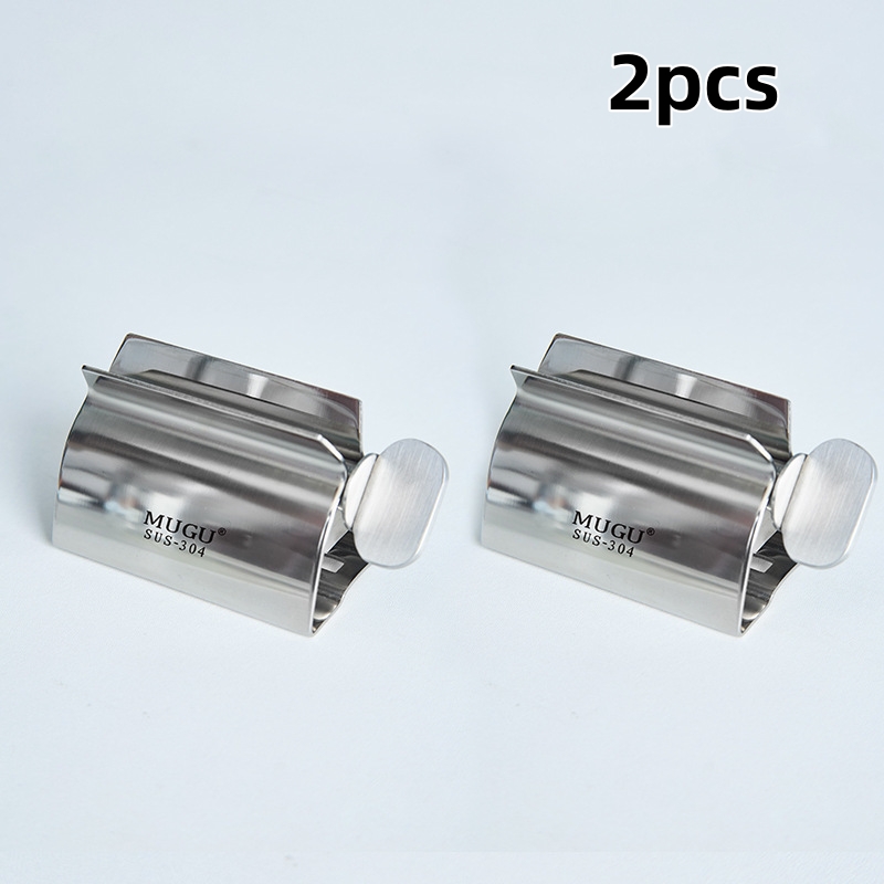 Exprimidor de pasta de dientes para el hogar, dispensador de pasta de dientes de acero inoxidable, Simple y práctico, pone un extremo para desperdiciar accesorios de baño, 1 ud.