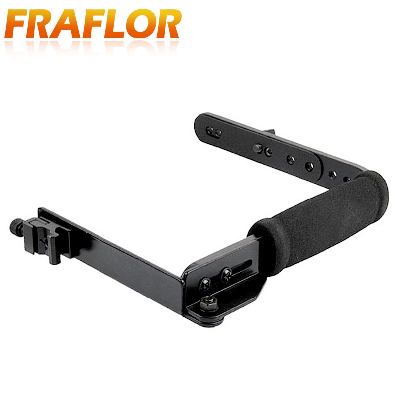 U-Vormige Omkeerbare Roterende Flash Bracket Video Handle Handheld Stabilizer Grip Draaibaar Voor Camera Camcorder Mini Dv Dslr Slr