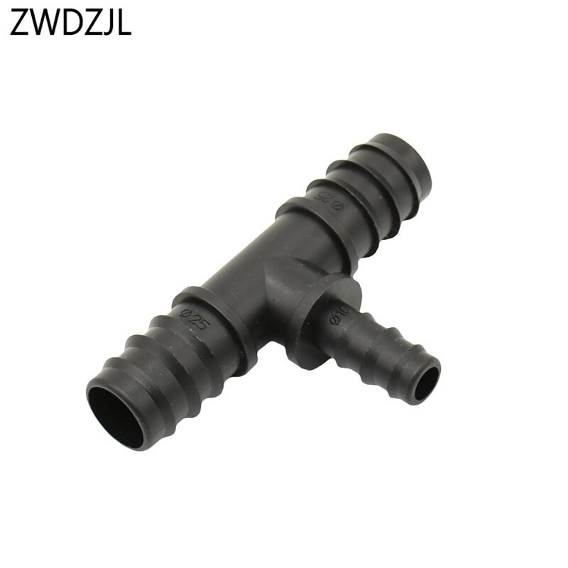 25mm to 16mm reducing tee barb water splitter Garden hose tee 3 way connector barbed splitter 1pcs