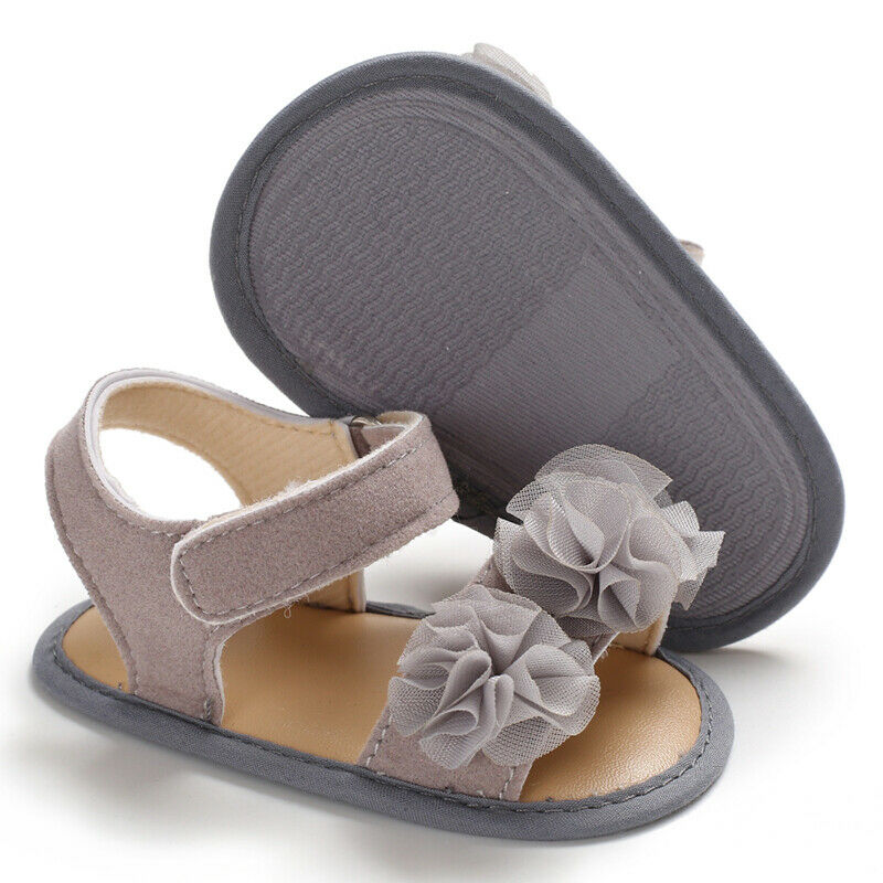 0-18m barn sommar träskor baby flicka prinsessa blommiga sandaler spädbarn sneakers småbarn mjuka spjälsäng walkers nyfödd skor