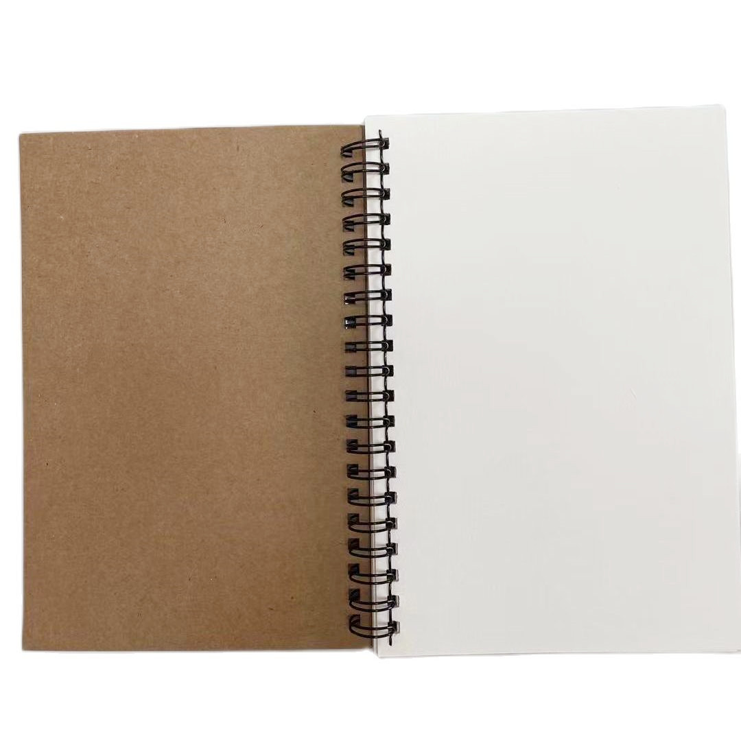 White/Kraft Paper Inner Page Notebook Art Students Sketch Book Office Memo Children Graffiti School Stationery: Burgundy
