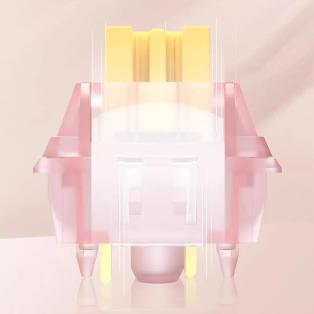 Outemu Silent Peach V3 Switch Lubed Silent Lemon V3 Switches Mechanical Keyboard Linear Tactile 5Pin swap PA66 Pre Lubed POM