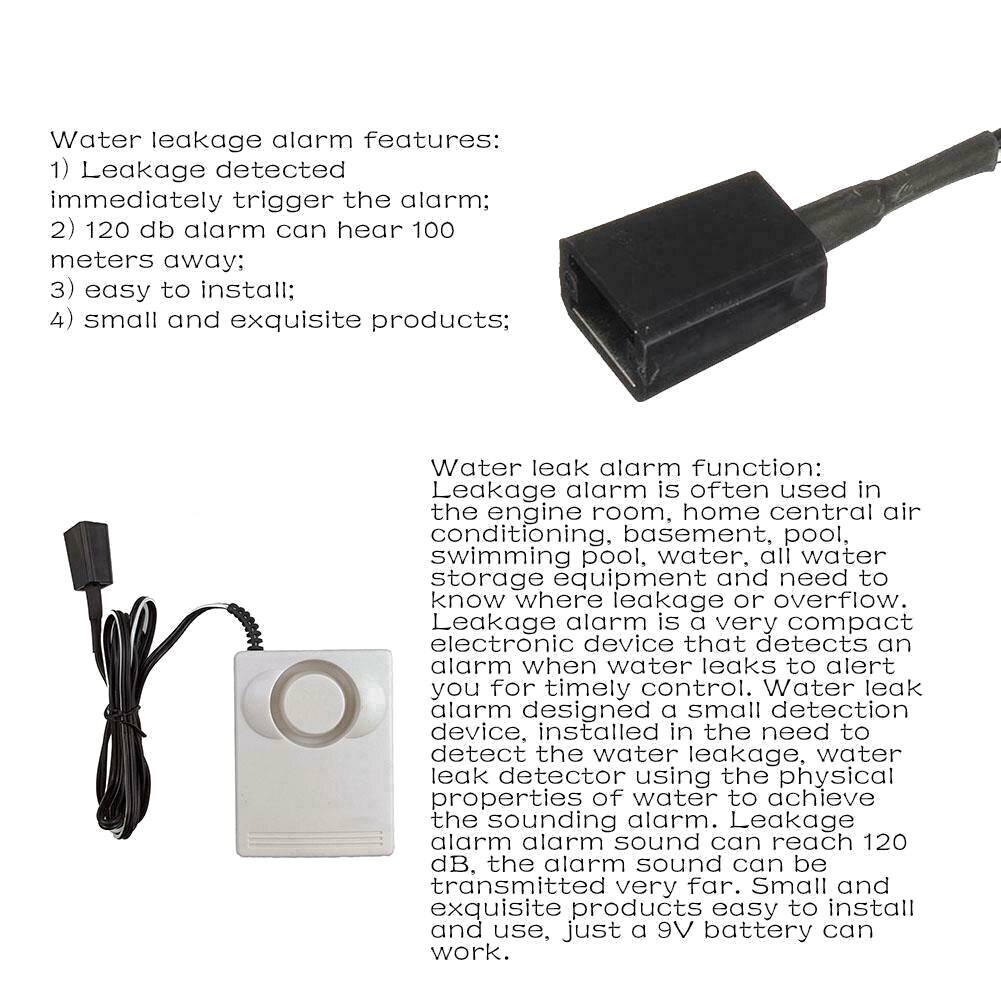 Warning Water Leak Detector Sensor Wireless Flood ABS Overflow Alert Independent Alarm Smart Home Security Sensitive System