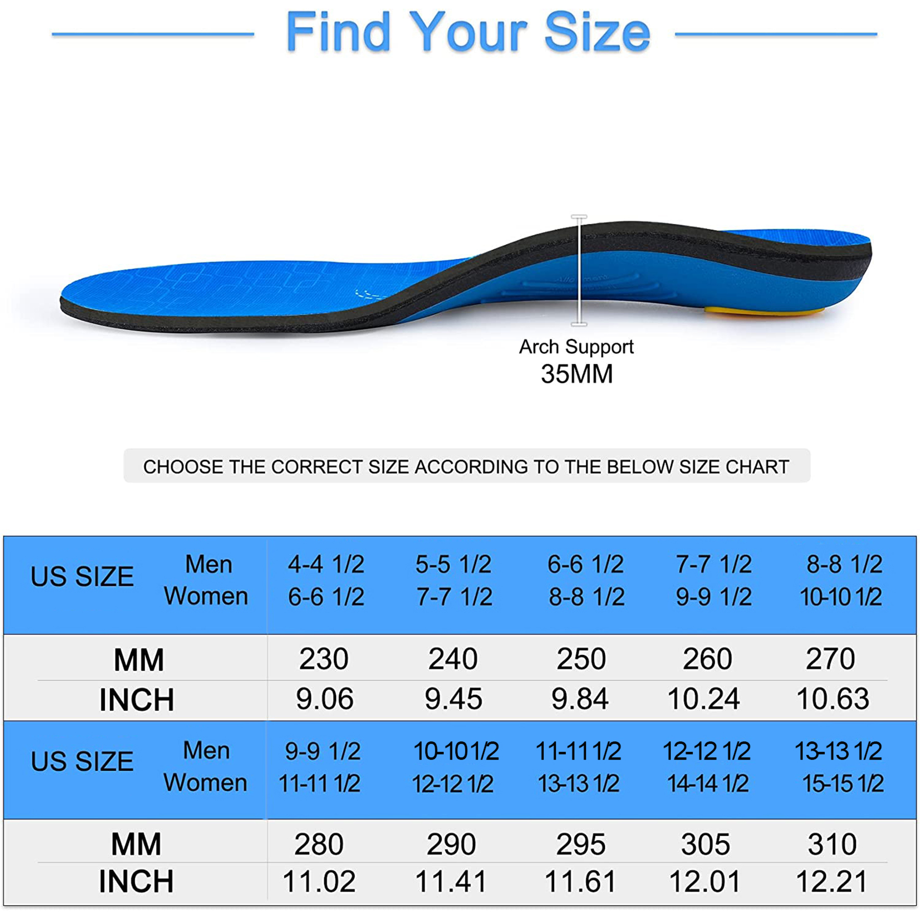Orthopedic Plantillas Arch Support Insoles Men Women Sneakers Plantar Fasciitis,Flat Feet Orthotic Inserts Sports Shoe Sole