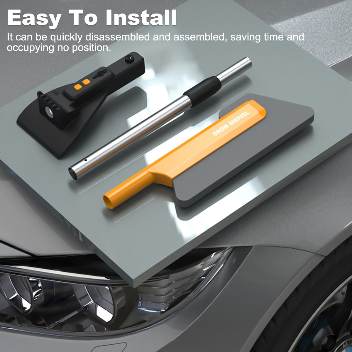 Auto Schnee Entfernung Schaufel Schnee Besen EVA Erweiterbar &Ampere; Drehbare Schnee Pinsel Eis Schaber Schnee Reinigung Werkzeug mit LED-leuchten 제설 제설