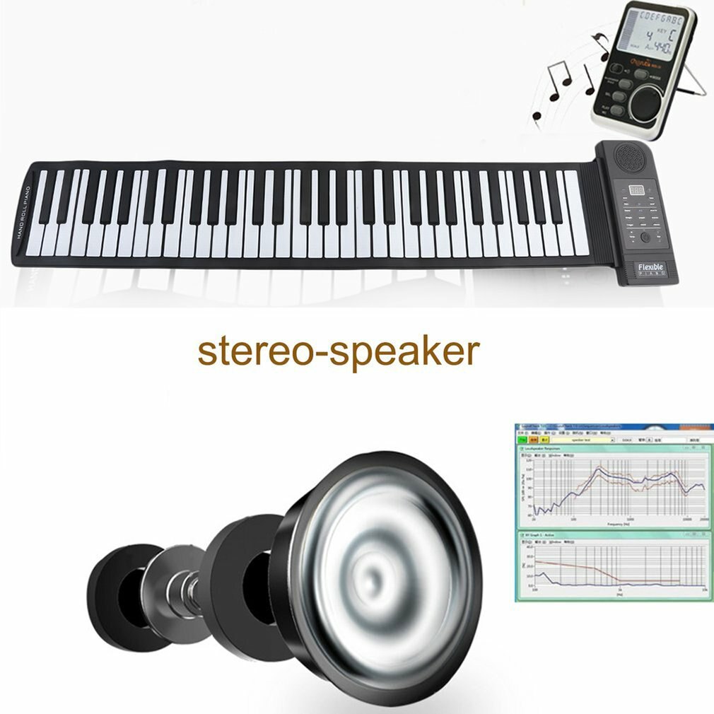 Tragbare rollen-hoch flexibel Elektronische Klavier Tastatur Multifunktionale Silikon Falten Hand rollen Klavier
