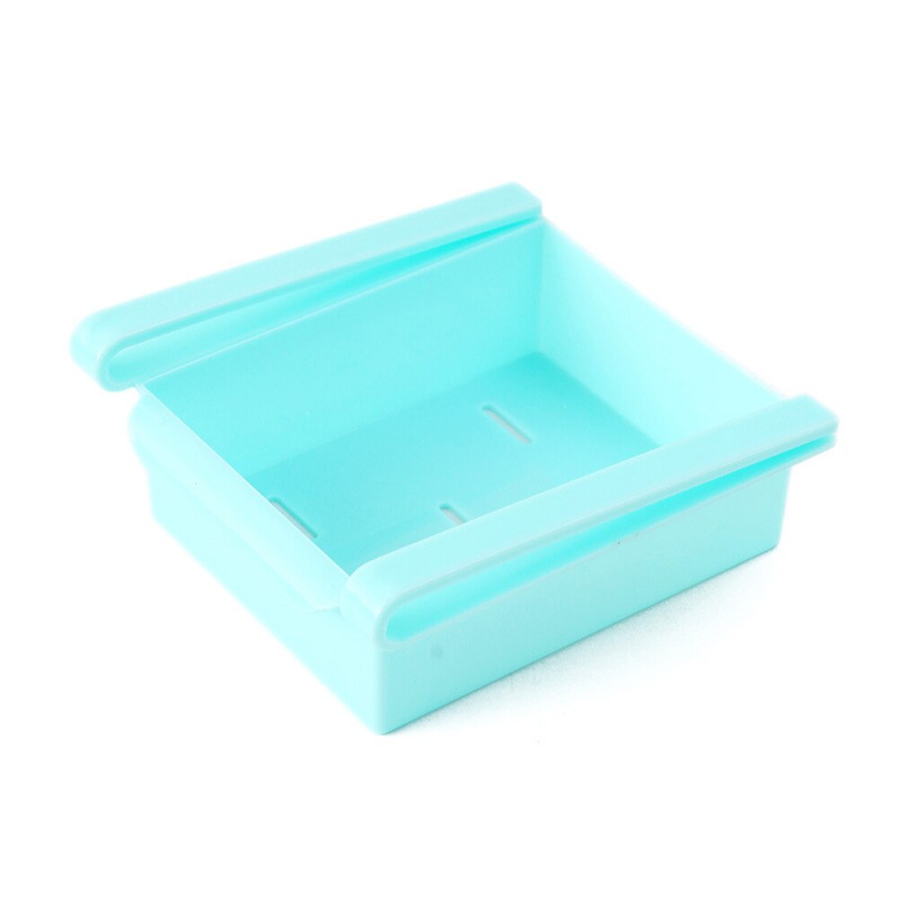 Mini DIY Slide Kitchen Fridge Freezer Space Saver Organization Storage Rack Bathroom Shelf Rack Organizer Holder: Blue