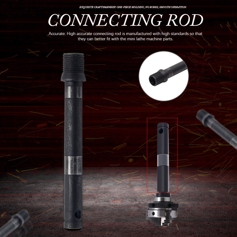 M12 Connecting Rod Threaded Alloy Portable Machine Tool Mini Woodworking Adapter High Hardness 3 4 Jaw Chuck Shaft