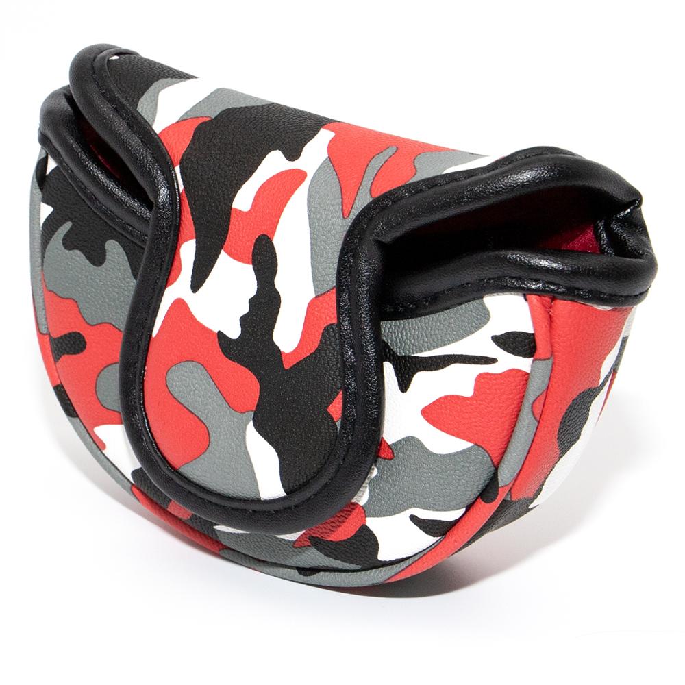 Cool Golf Putter Headcover Mallet Putter Headcovers Golf Club Head Cover Embroidery PU Leather Magnetic