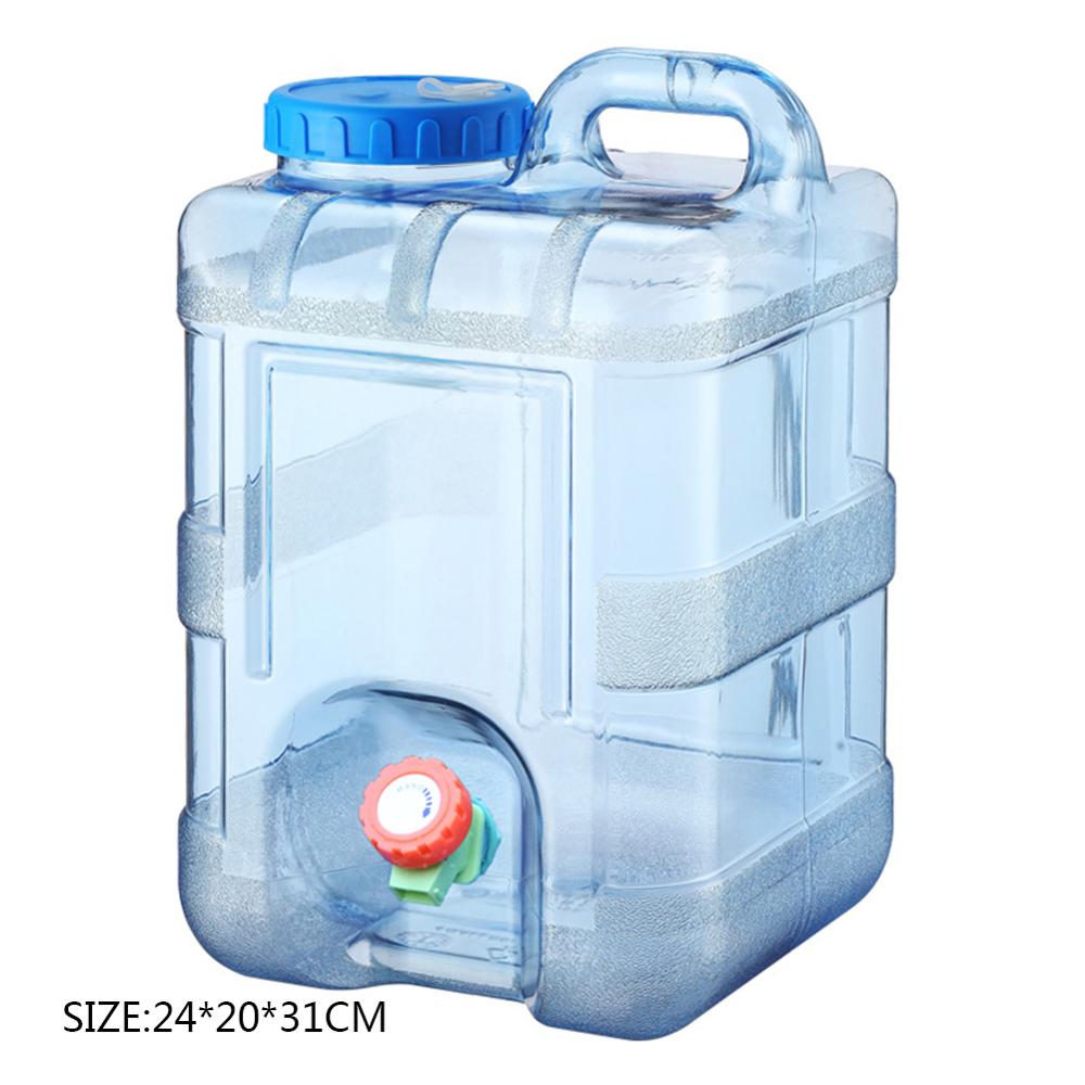 Bærbar vandtankcontainer 7.5/10/12/15l bilkørsel pc tykvandsspandcontainer med vandhane til campingvandring: 10l