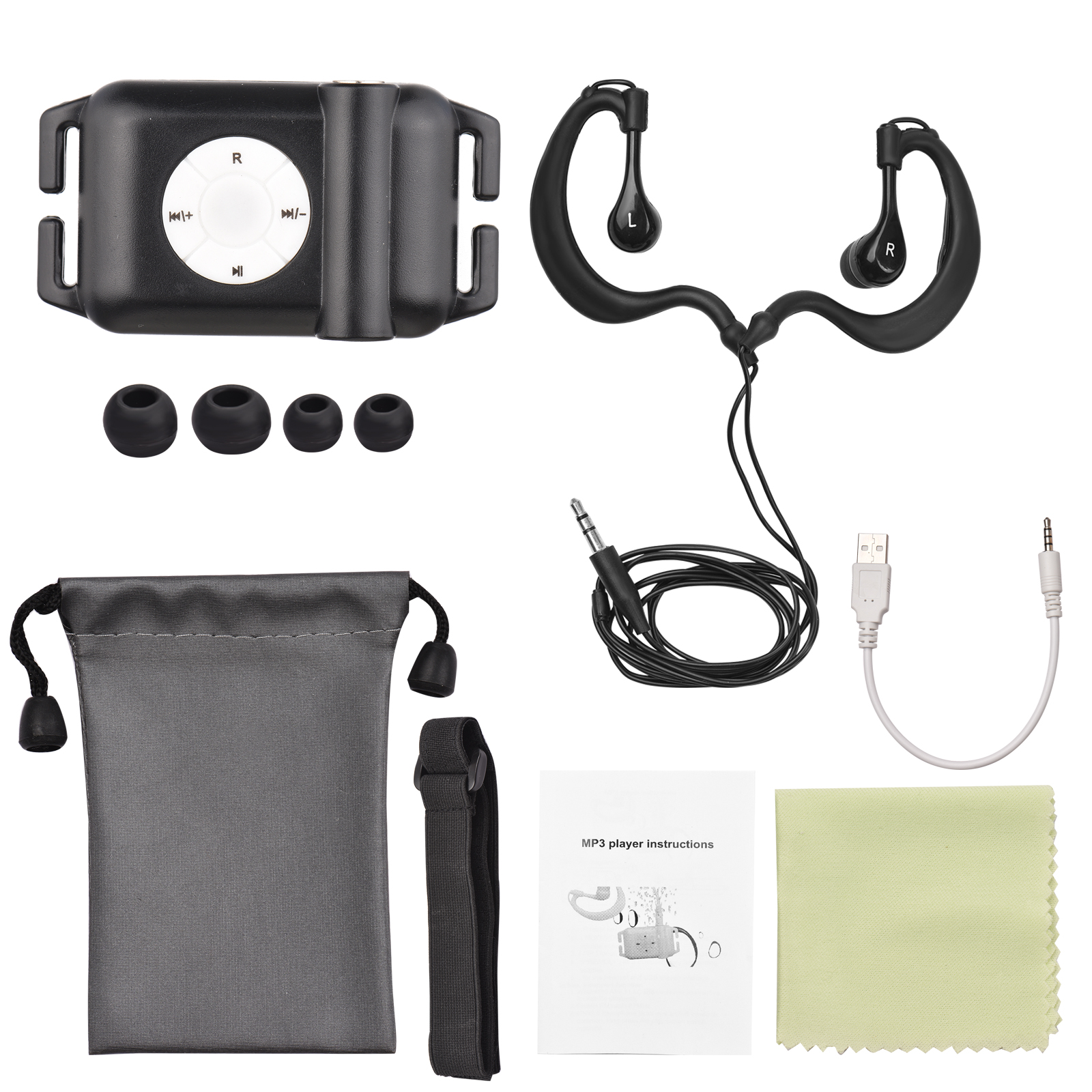 IPX8 Waterproof MP3 Player 8GB Music Player with Headphones for Swimming Running Diving Surfing