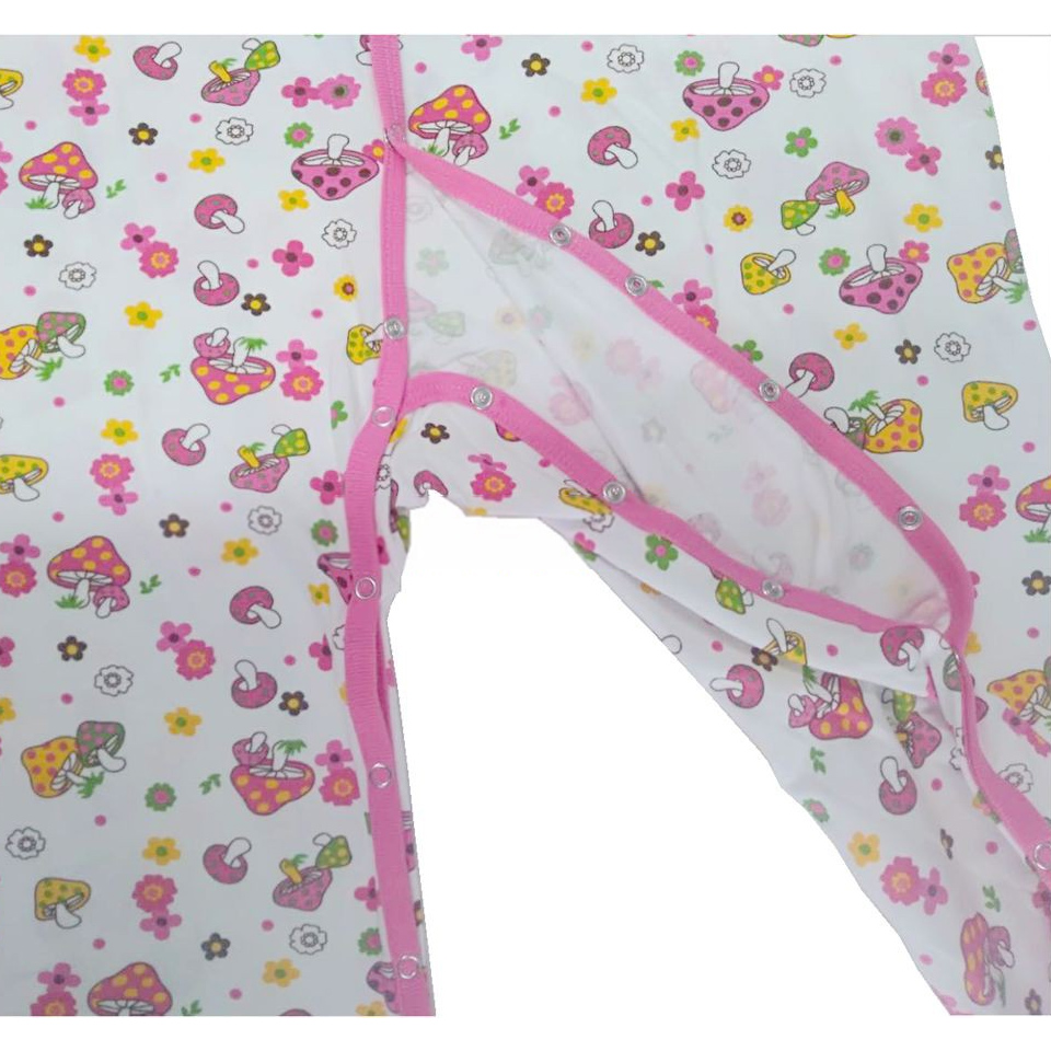 Barboteuse bébé adulte/vêtements abdl/body adulte imprimé/body imprimé champignon coloré avec pied/adulte onesie