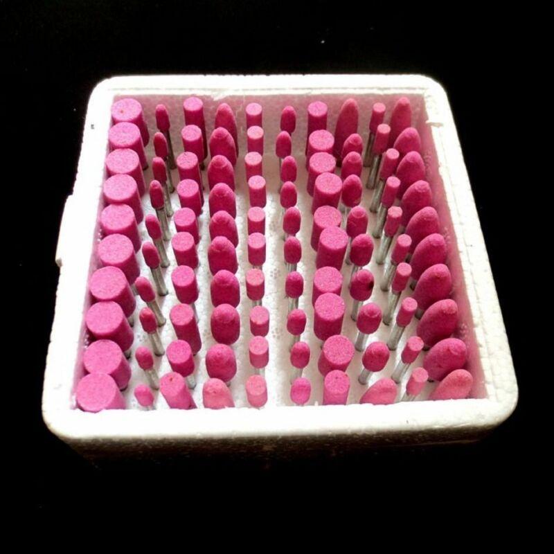 100 Stks/doos Keramische Gemonteerd Punt Steen Slijpen Hoofd Wiel Boor Rotary Gereedschap Boor Slijpen Head Tool