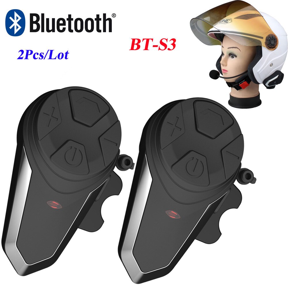 Fodsports BT-S3 Motorcycle Helmet Intercom Moto Helmet Bluetooth Headset Waterproof Intercomunicador BT Interphone FM