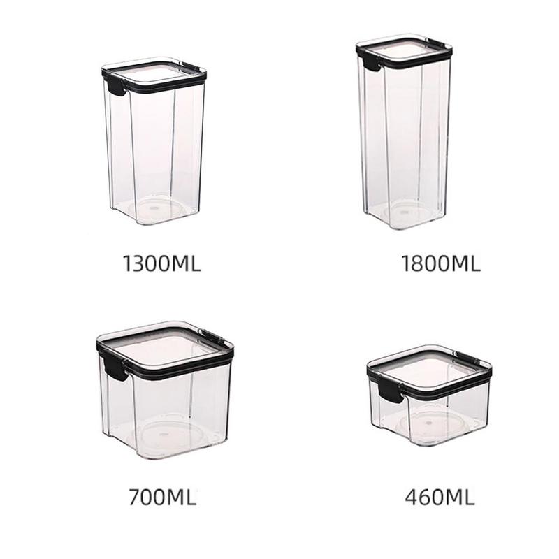 Contenedores de almacenamiento de alimentos, latas herméticas, cajas de almacenamiento de plástico, cajas de almacenamiento de alimentos apilables, tanques de almacenaje para nevera de cocina