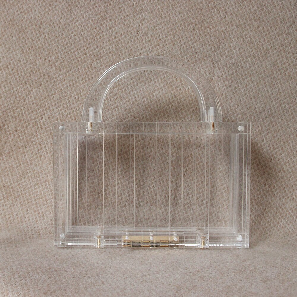 femmes sac à bandoulière clair gelée pochette sac à main Transparent sac à main acrylique poignée portefeuille plage été sac de fête