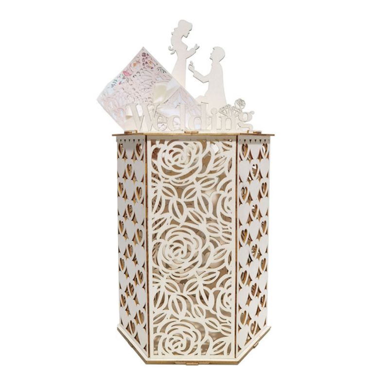 Salediy tre bryllup kort boks rustikk hilsen skilt holder jubileumsfest forsyning: Bryllup