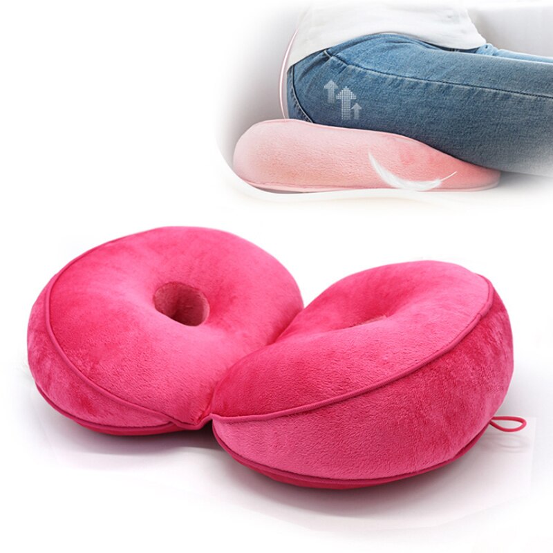 Dual Comfort Orthopedic Cushion Pelvis Pillow Lift Hips Up Seat Cushion Multifunction, for Pressure Relief