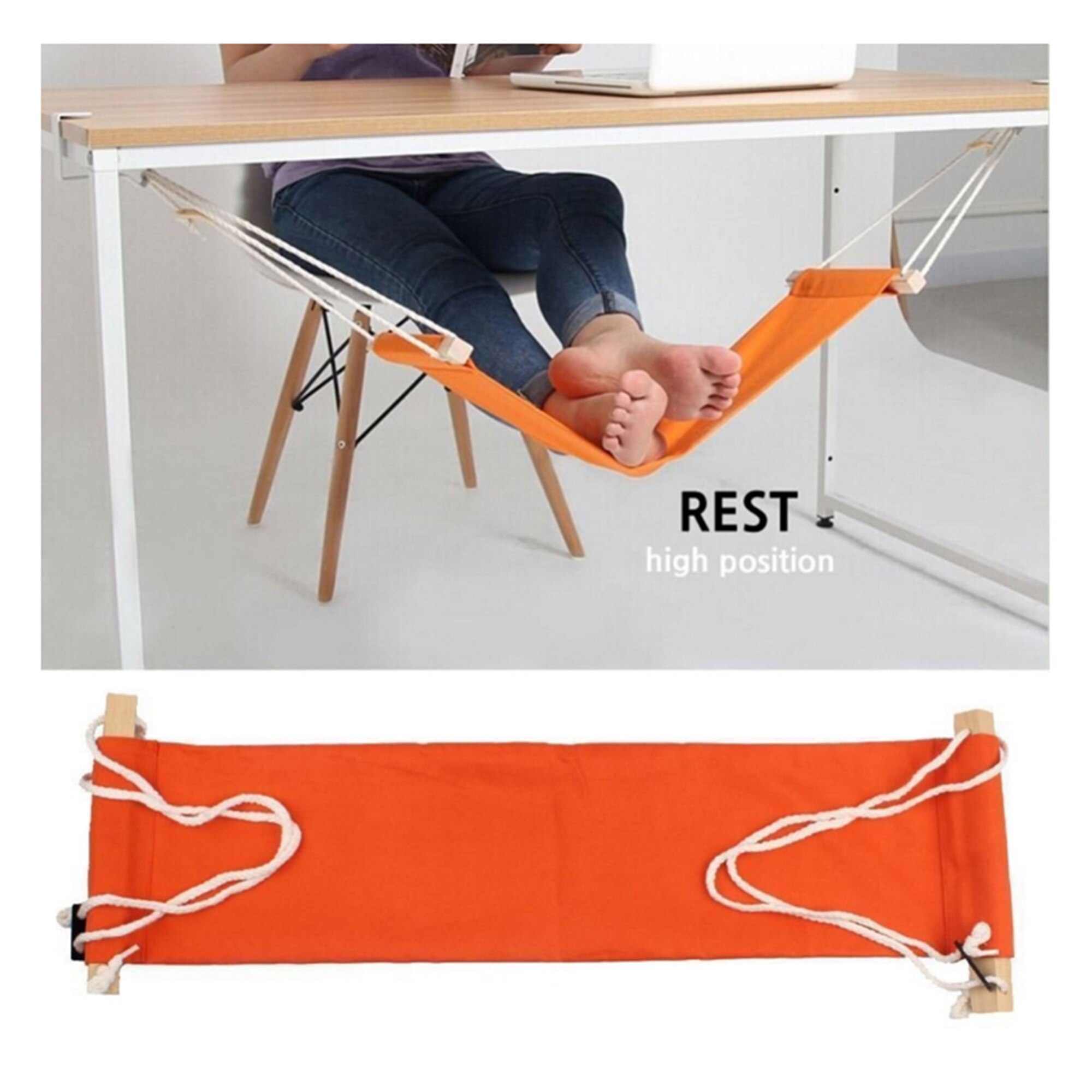 Voet Rest Stand Set Draagbare Desk Voeten Hangmat Met Haak Verstelbare Voetsteun Care Tools Home Office Outdoor Voeten Hangmat