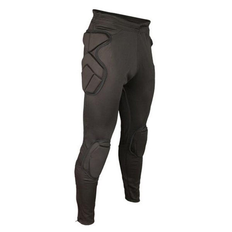 Pantalon de gardien de but de Rugby pour hommes pantalon d'entraînement de Football EVA éponge pantalon de Football genouillère protection de hanche pantalon de survêtement respirant: black pant 2 / XL