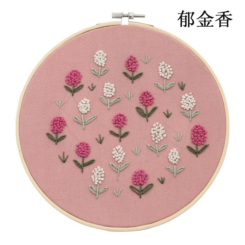 Håndarbeid broderi materiale pakke gjør-det-selv brodert materiale hengende malerier blomster korssting håndarbeidssett: B