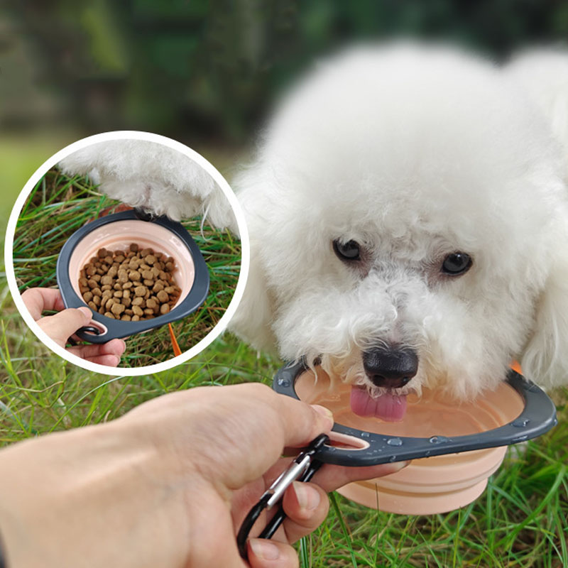 Voerbak voor huisdieren, duurzame voerbak voor katten en honden, siliconen voerbak, opvouwbare voerbak, draagbare voerbakken voor huisdieren, producten voor huisdieren.