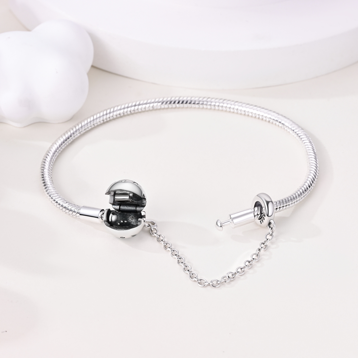 MULA versilbertes Sternverschluss-Schlangenketten-Charme-Armbinde für sterben Herstellung von Reize-Perlen