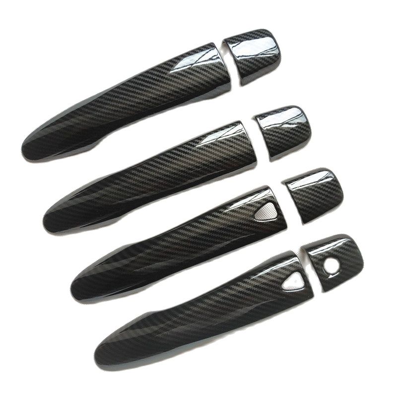 For Renault Koleos II MK2 Accessories Door Handle Cover Covers Trim Plastic Imitation Carbon Fiber