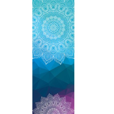 Klassieke Mandola Yoga Handdoek 183*65 Diamant Textuur Non Slip Draagbare Reizen Yoga Mat Handdoek Mat Cover Pilates Fitness yoga Deken: Blauw