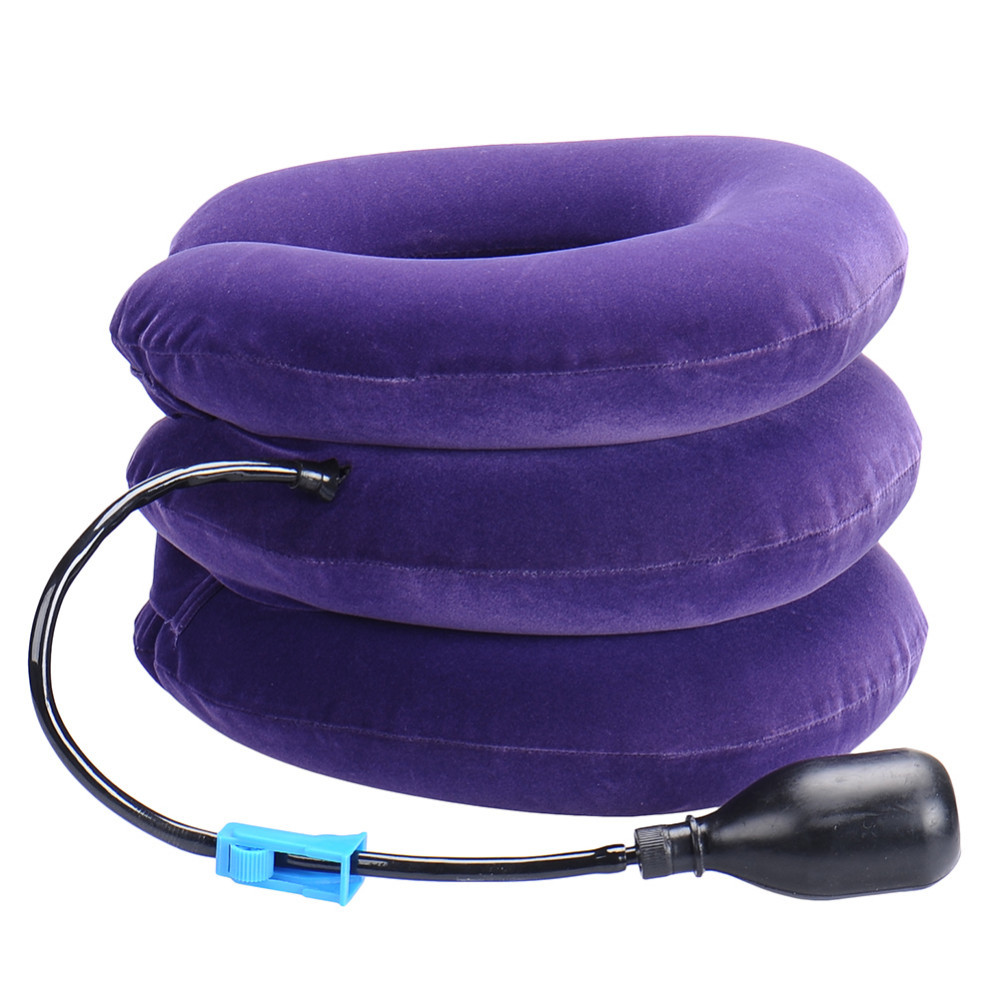 Inflatable Cervical Collar Neck Relief Traction Brace Support Stretcher Device: A1