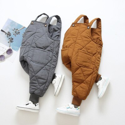 Baby winterkleding peuter jongens en meisjes overalls kinderen plus fluwelen dikke overalls warme broeken pasgeborenen kostuum