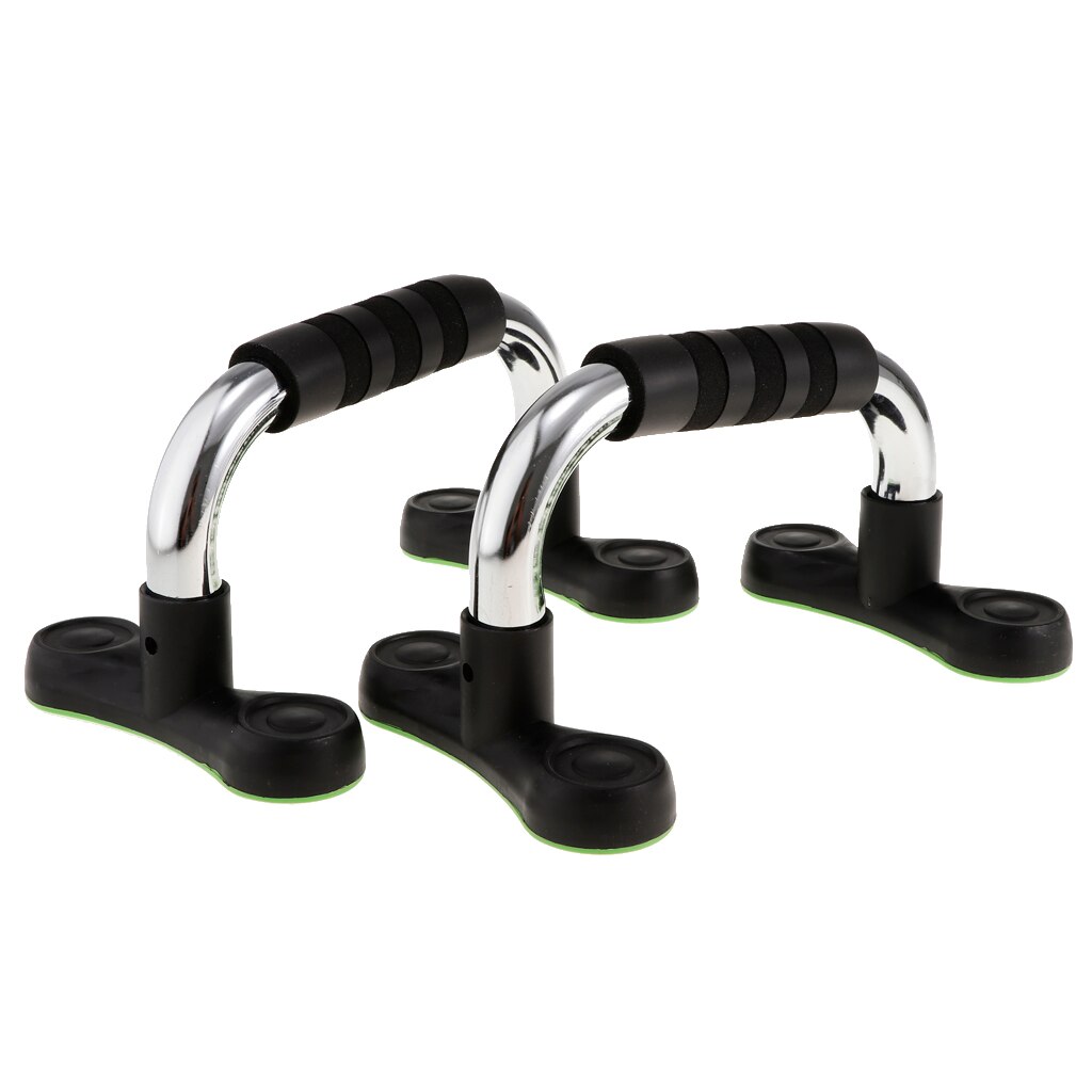 Fitness Workout Push Up Bars Strong Steel Pushup Stands with Foamed Grip: Slivery