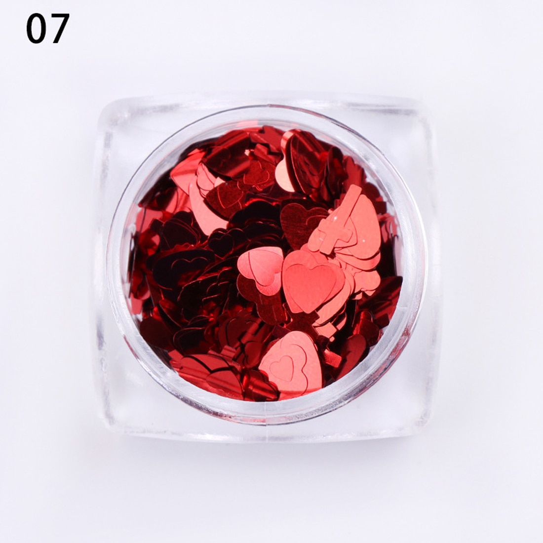 1 Doos 12 Kleuren Mix Grootte Hart Vorm Nail Pailletten Cross Vorm Vlokken Roze Paars Glitter Paillette Manicure Nail Art decoratie: 7