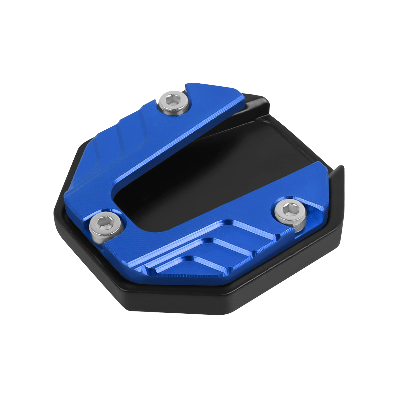 Accessori moto Scooter universali piastra di prolunga per cavalletto CNC supporto laterale per piede supporto Base antiscivolo cuscinetto ingranditore: Blu
