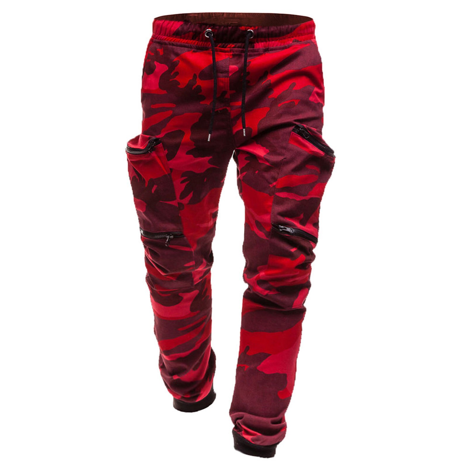 Pantalon de Camouflage classique pour homme, survêtement avec cordon coulissant, poches à fermeture éclair, style Hip Hop, Streetwear