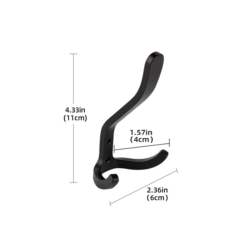 Schwarz Goldene Robe Haken Wand Mantel Rack Für Haus Hängen Schlüssel Halter Kleidung Tür Kleiderbügel Dusche Handtuch Haken Bad Zubehör: Black