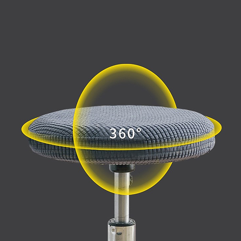 Funda para taburete de Bar, funda redonda de lana Polar para silla, funda para taburete extraíble, Protector de cojín de asiento sólido, taburete de Bar lavable